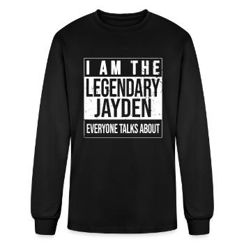 I am the legendary shirt, gift idea for Jayden - Men's Long Sleeve T-Shirt - black - Front