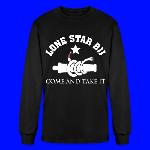 Lone Star BJJ - Come and Take It - White and Red - Men's Long Sleeve T-Shirt