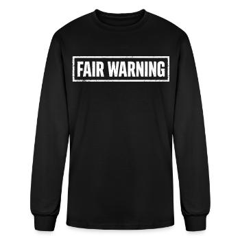 Fair Warning Auctioneer Humor - Men's Long Sleeve T-Shirt - black - Front