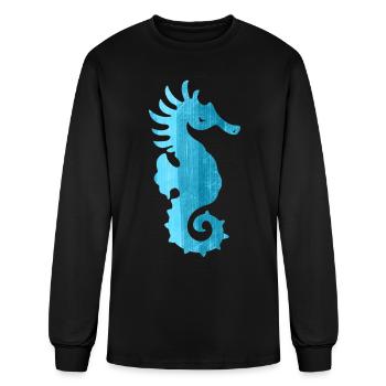 Sea horse sea underwater sea creatures holiday - Men's Long Sleeve T-Shirt - black - Front