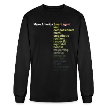 Make America Smart, Kind... Again - Men's Long Sleeve T-Shirt - black - Front
