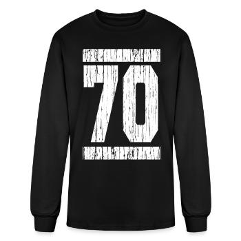 70 - Men's Long Sleeve T-Shirt - black - Front