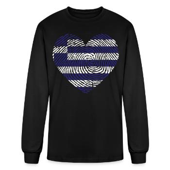 GREECE HEART - Greece Heart - Men's Long Sleeve T-Shirt - black - Front