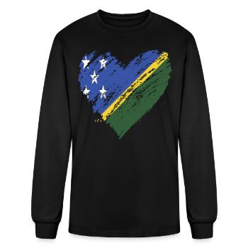 solomon islands - Men's Long Sleeve T-Shirt - black - Front