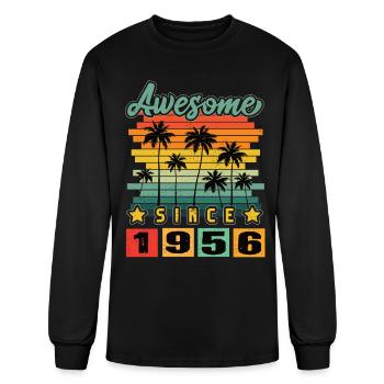 Awesome Since 1956 - Men's Long Sleeve T-Shirt - black - Front