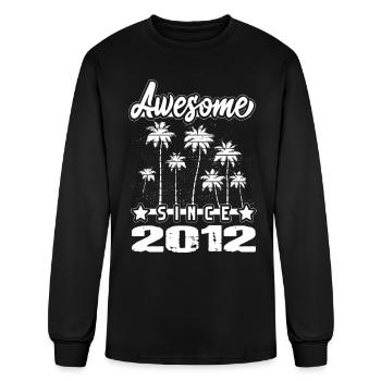 Awesome Since 2012 - Men's Long Sleeve T-Shirt - black - Front