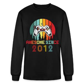 Awesome Since 2012 Birthday 2012 Vintage 2012 - Men's Long Sleeve T-Shirt - black - Front