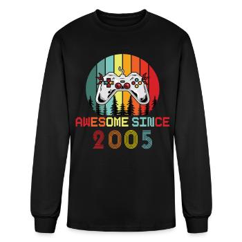 Awesome Since 2005 Birthday 2005 Vintage 2005 - Men's Long Sleeve T-Shirt - black - Front