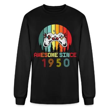 Awesome Since 1950 Birthday 1950 Vintage 1950 - Men's Long Sleeve T-Shirt - black - Front