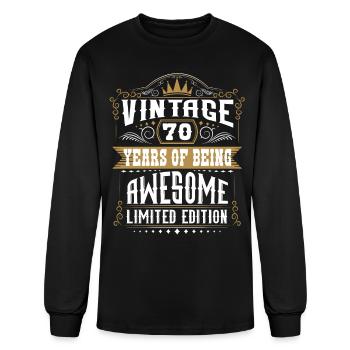 70 Years Of Being Awesome 70 Birthday 70 Years - Men's Long Sleeve T-Shirt - black - Front