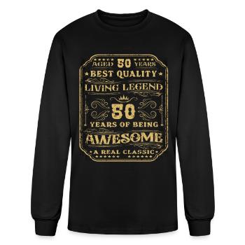 50 anniversaire 50 ans homme 50 ans légende 50 - T-shirt à manches longues Homme - noir - Devant