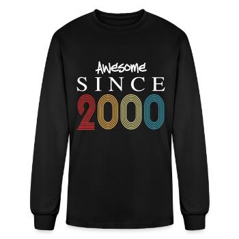 Awesome Since 2000 Birthday 2000 Vintage 2000 - Men's Long Sleeve T-Shirt - black - Front