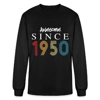 Awesome Since 1950 Birthday 1950 Vintage 1950 - Men's Long Sleeve T-Shirt - black - Front