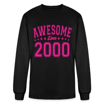 Awesome Since 2000 Birthday 2000 Vintage 2000 - Men's Long Sleeve T-Shirt - black - Front