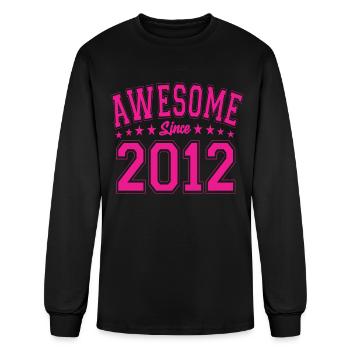 Awesome Since 2012 Birthday 2012 Vintage 2012 - Men's Long Sleeve T-Shirt - black - Front