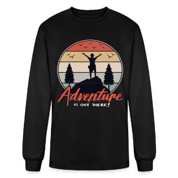 Hiking Retro Hiking Hiking Mountains Hikers - Men's Long Sleeve T-Shirt - black - Front