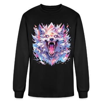 Wolf Wolfskopf Wolves Forest Dwellers Animals - Men's Long Sleeve T-Shirt - black - Front