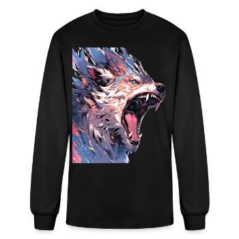 Wolf Wolfskopf Wolves Forest Dwellers Animals - Men's Long Sleeve T-Shirt - black - Front