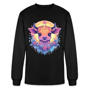 Kuhkkopf Kühne Agriculture Kälbchen - Men's Long Sleeve T-Shirt - black - Front