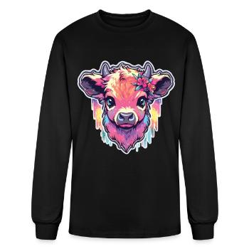 Kuhkkopf Kühne Agriculture Kälbchen - Men's Long Sleeve T-Shirt - black - Front