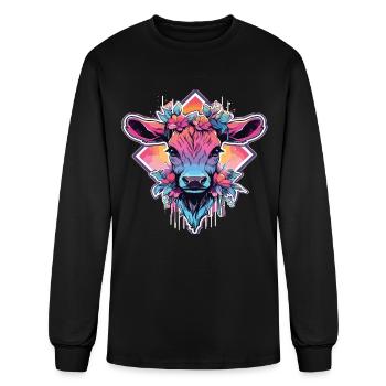 Kuhkkopf Kühne Agriculture Kälbchen - Men's Long Sleeve T-Shirt - black - Front