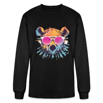 Bear Bear Sunglasses Brown Bear Forest Dwellers - Men's Long Sleeve T-Shirt - black - Front