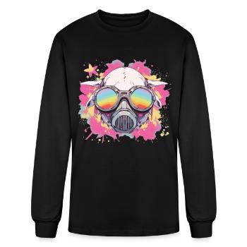 Pig Sunglasses Pig Pigs - Men's Long Sleeve T-Shirt - black - Front
