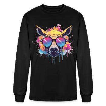 Pig Sunglasses Pig Pigs - Men's Long Sleeve T-Shirt - black - Front