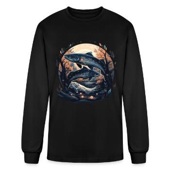 Fish Fish Carp Angler Fish Fishing - Men's Long Sleeve T-Shirt - black - Front