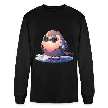 Oiseaux Oiseaux Drôles d’animaux Créatures forestières Animal - T-shirt à manches longues Homme - noir - Devant