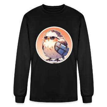 Oiseaux Oiseaux Drôles d’animaux Créatures forestières Animal - T-shirt à manches longues Homme - noir - Devant