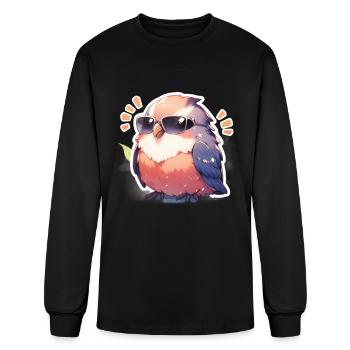 Oiseaux Oiseaux Drôles d’animaux Créatures forestières Animal - T-shirt à manches longues Homme - noir - Devant