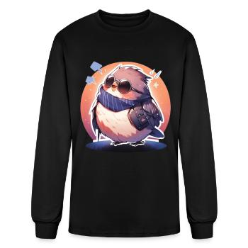 Oiseaux Oiseaux Drôles d’animaux Créatures forestières Animal - T-shirt à manches longues Homme - noir - Devant