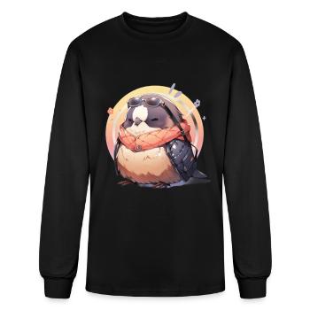 Oiseaux Oiseaux Drôles d’animaux Créatures forestières Animal - T-shirt à manches longues Homme - noir - Devant