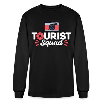 Tourist Squad Camera Girl Vacation - Men's Long Sleeve T-Shirt - black - Front