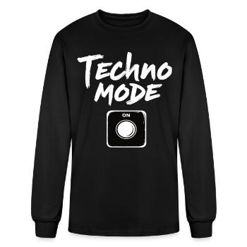 Techno Mode On Techno Techno Music Techno - Men's Long Sleeve T-Shirt - black - Front