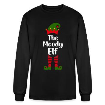 the moody elf - Men's Long Sleeve T-Shirt - black - Front