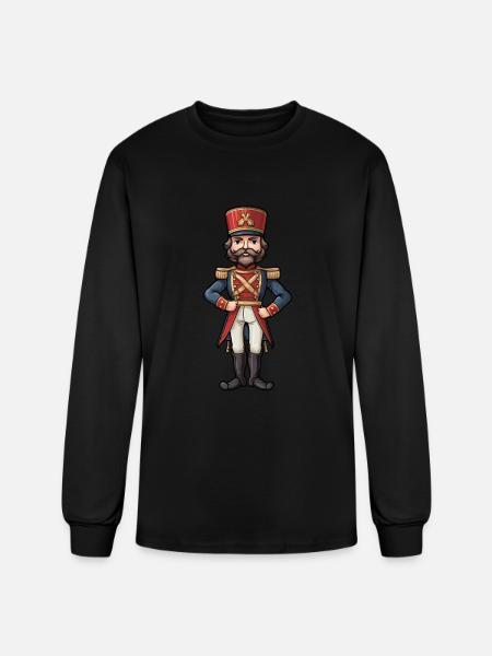 Nutcracker Figurine - Men's Long Sleeve T-Shirt - black