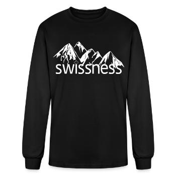 Swissness Switzerland Mountains Alps Schweiz - Men's Long Sleeve T-Shirt - black - Front