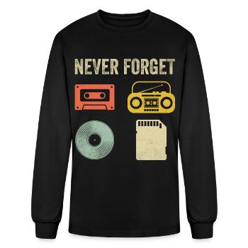 never forget - Men's Long Sleeve T-Shirt - black - Front