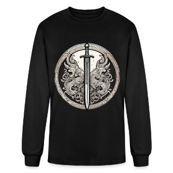 sword - Men's Long Sleeve T-Shirt - black - Front