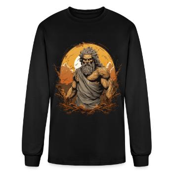 God of Thunder Zeus - Men's Long Sleeve T-Shirt - black - Front
