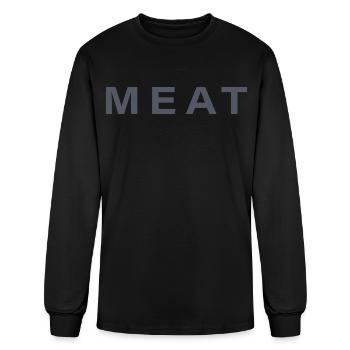 Meat - Men's Long Sleeve T-Shirt - black - Front