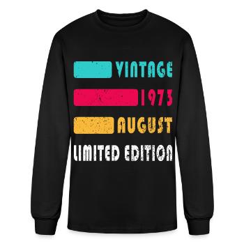 august 1973 Anniversary august 1973 august - Men's Long Sleeve T-Shirt - black - Front