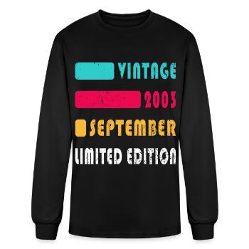 september 2003 Anniversary september 2003 septembe - Men's Long Sleeve T-Shirt - black - Front