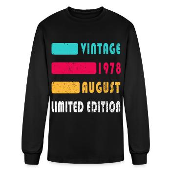 august 1978 Anniversary august 1978 august - Men's Long Sleeve T-Shirt - black - Front