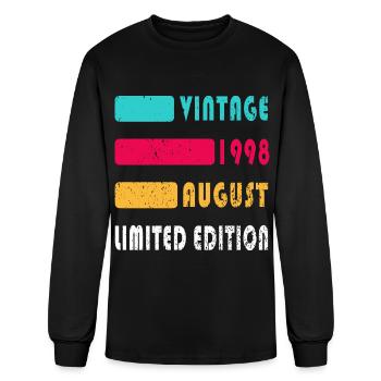 august 1998 Anniversary august 1998 august - Men's Long Sleeve T-Shirt - black - Front