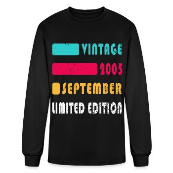 september 2005 Anniversary september 2005 septembe - Men's Long Sleeve T-Shirt - black - Front