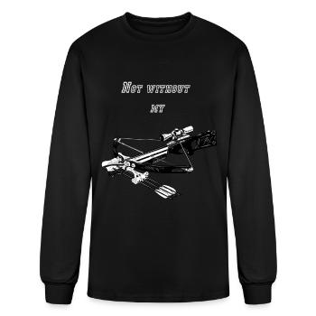 Pas sans mon arbalète - T-shirt à manches longues Homme - noir - Devant
