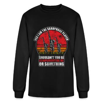 Saxophonist Conductor Band - Men's Long Sleeve T-Shirt - black - Front